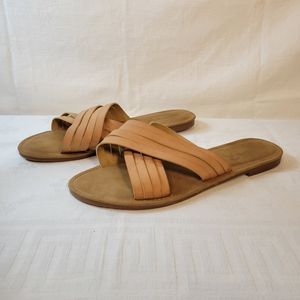 Seven7: Babylon Tan Slide Sandals Flip flops Women's 11